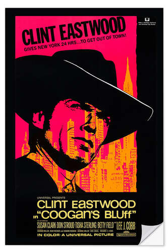 Naklejka na ścianę Coogan's Bluff - Clint Eastwood, 1968