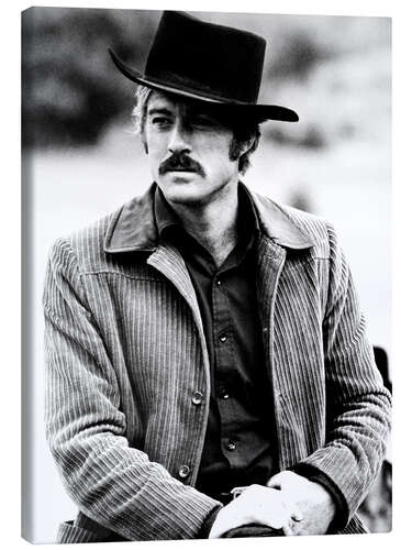 Leinwandbild Robert Redford in "Zwei Banditen", 1969