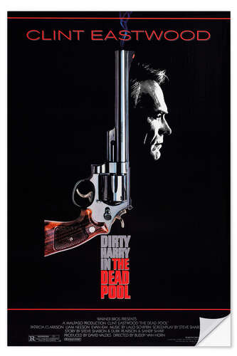 Selvklebende plakat Dirty Harry in the Dead Pool - Clint Eastwood, 1988