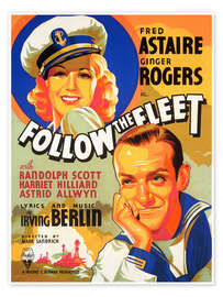 Póster  Follow The Fleet - Fred Astaire, Ginger Rogers - Vintage Entertainment Collection