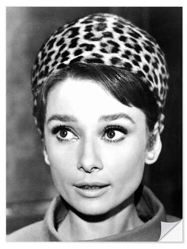 Wandsticker Audrey Hepburn mit Leo Bandana, 1963