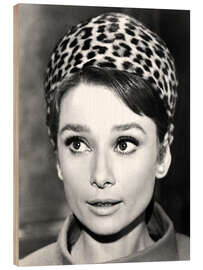 Cuadro de madera Audrey Hepburn con Leo Bandana, 1963