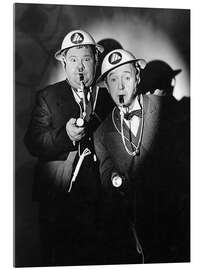 Stampa su vetro acrilico Laurel and Hardy in &quot;Air Raid Wardens&quot;, 1943