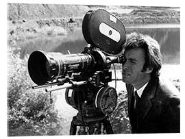 Stampa su vetro acrilico Clint Eastwood On the Set of Dirty Harry, 1971