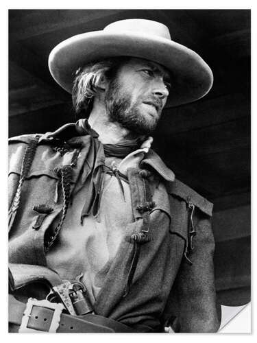 Wandsticker Clint Eastwood in "Der Texaner", 1976