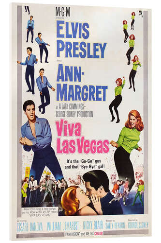 Tableau en verre acrylique Elvis Presley, Ann-Margret - Viva Las Vegas II