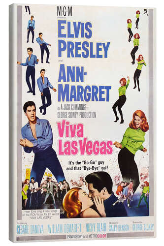 Tableau sur toile Elvis Presley, Ann-Margret - Viva Las Vegas II