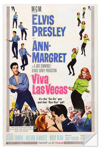 Wandsticker Elvis Presley, Ann-Margret - Viva Las Vegas II