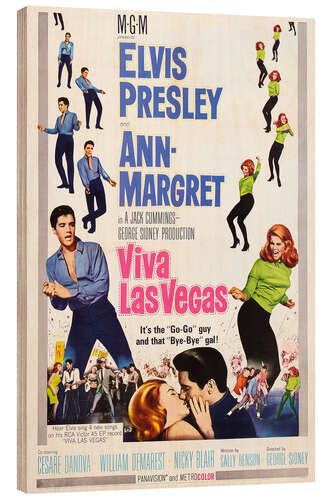 Wood print Elvis Presley, Ann-Margret - Viva Las Vegas II