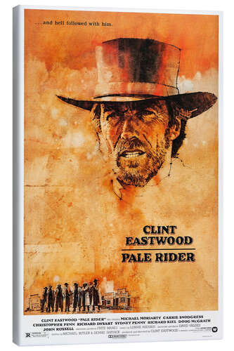 Stampa su tela Clint Eastwood - Pale Rider, 1985