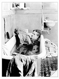 Wandsticker Charlie Chaplin in der Badewanne, 1922