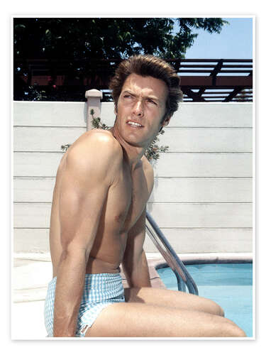 Poster Clint by the Pool, 1959