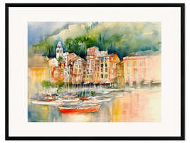 Gerahmter Kunstdruck Portofino