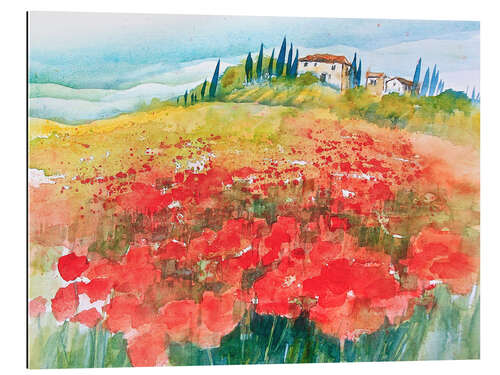 Gallery print Poppy Field in Tuscany