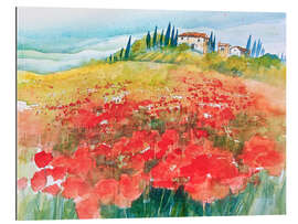 Gallery print Poppy Field in Tuscany