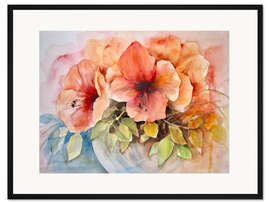 Gerahmter Kunstdruck Hibiskusstrauss