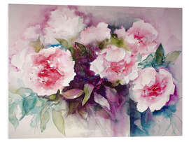 Foam board print Watercolor Peonies