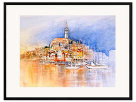 Ingelijste kunstdruk Rovinj in Istria