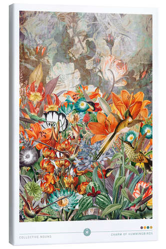 Quadro em tela Charm of Hummingbirds