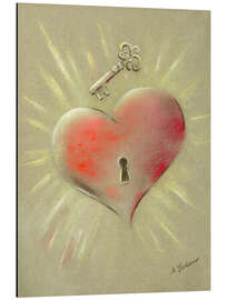 Aluminium print Key to the Heart