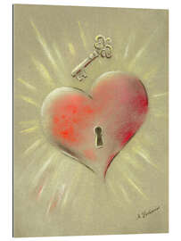 Quadro em plexi-alumínio Key to the Heart