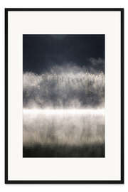 Gerahmter Kunstdruck Nebel am Hintersee, Ramsau, Bayern