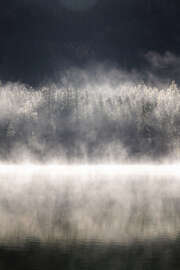 Magnettafel Nebel am Hintersee, Ramsau, Bayern
