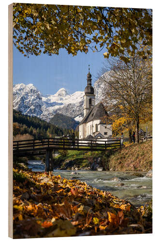 Tableau en bois Hintersee, Ramsau, Bavaria