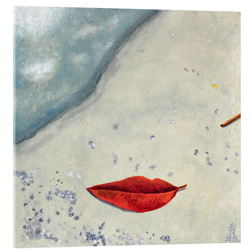 Acrylglas print Lips On the Beach