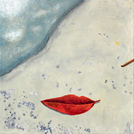 Magnettafel Lips On the Beach