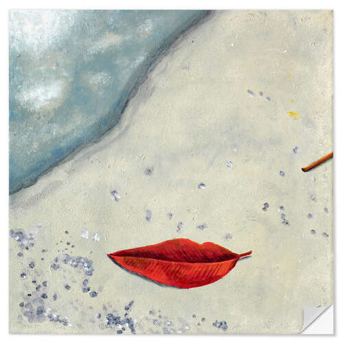 Vinilo para la pared Lips On the Beach
