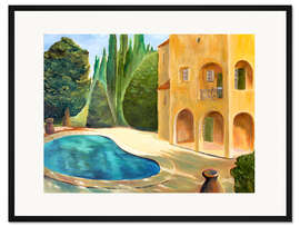 Gerahmter Kunstdruck Finca auf Mallorca