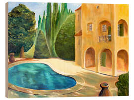 Holzbild Finca auf Mallorca - Nastja Art