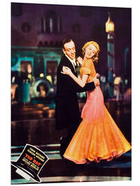 Foam board print Fred Astaire, Ginger Rogers in "Top Hat", 1935