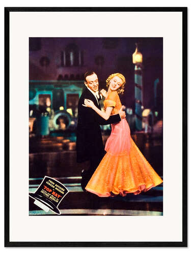 Stampa artistica con cornice Fred Astaire, Ginger Rogers in "Top Hat", 1935