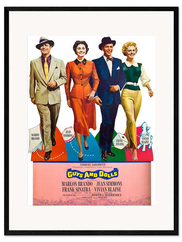 Gerahmter Kunstdruck Guys and Dolls - Marlon Brando, Frank Sinatra, 1955