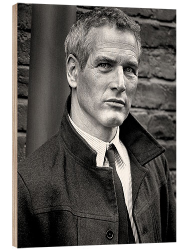 Wood print Paul Newman in "The Mackintosh Man", 1973