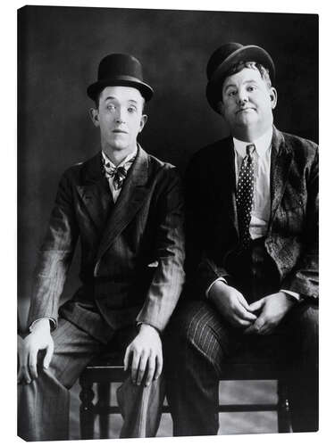 Canvas print Stan Laurel, Oliver Hardy, late 1920s