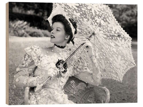 Quadro de madeira Katharine Hepburn in "Quality Street", 1937