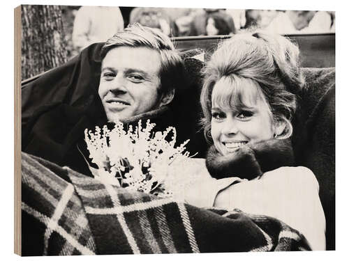 Hout print Robert Redford, Jane Fonda, on set of "Barefoot in the Park"