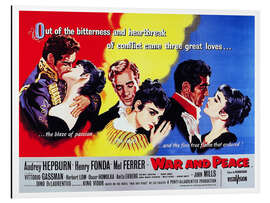 Magnettafel Audrey Hepburn - Krieg und Frieden (englisch), 1956