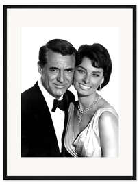 Gerahmter Kunstdruck Cary Grant, Sophia Loren in "Hausboot", 1958