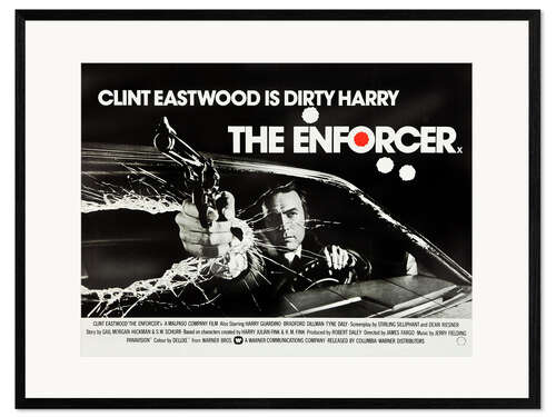 Ingelijste kunstdruk The Enforcer - Clint Eastwood, 1976 II