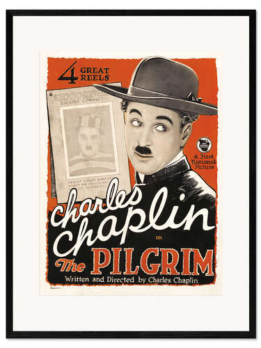 Framed art print Charles Chaplin - The Pilgrim, 1923