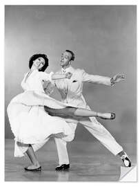 Selvklebende plakat Cyd Charisse, Fred Astaire in "The Band Wagon", 1953