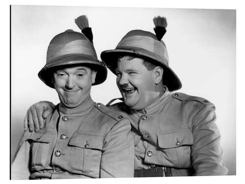 Alubild Laurel & Hardy in "Wir sind vom schottischen Infanterie-Regiment" III