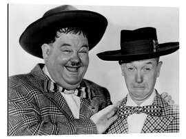 Alubild Oliver Hardy, Stan Laurel in "Die Wunderpille", 1943