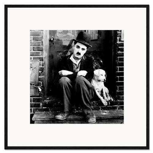 Impression artistique encadrée Charlie Chaplin in "A Dog's Life", 1918