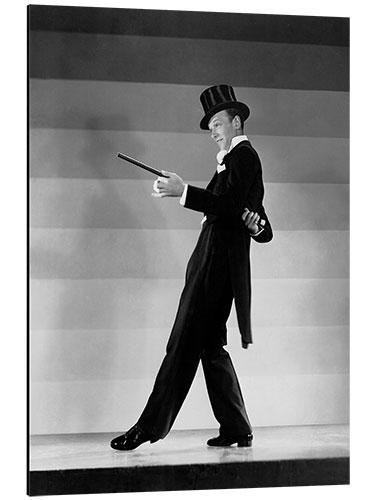 Aluminium print Fred Astaire in "Top Hat", 1935