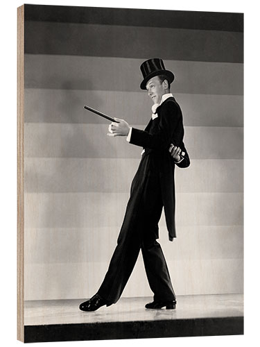 Stampa su legno Fred Astaire in "Top Hat", 1935